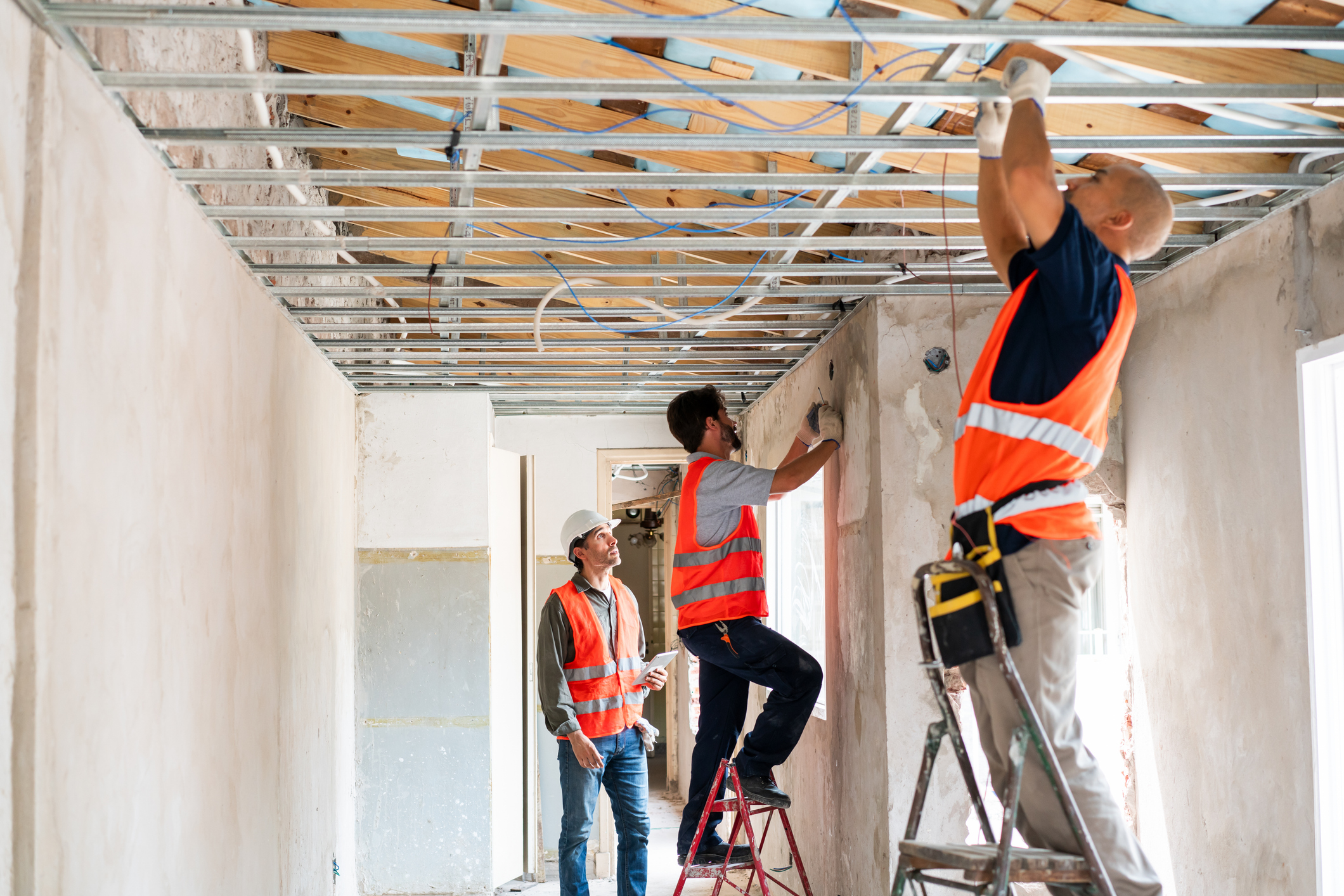 workers renovating