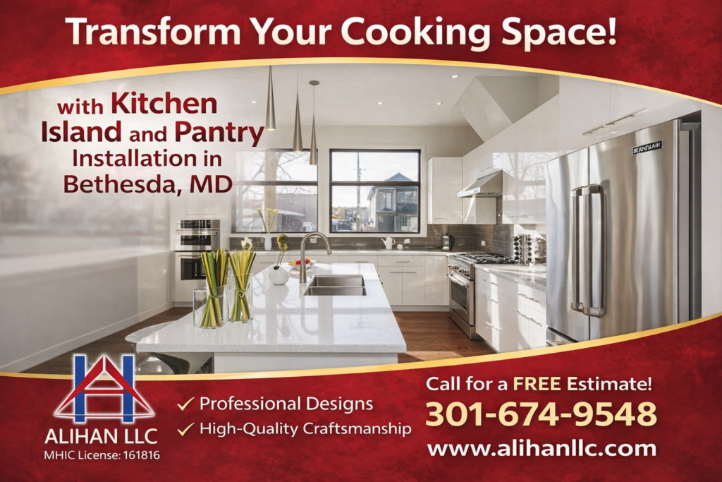 Transform Your Cooking Space with Kitchen Island and Pantry Installation in Bethesda, MD