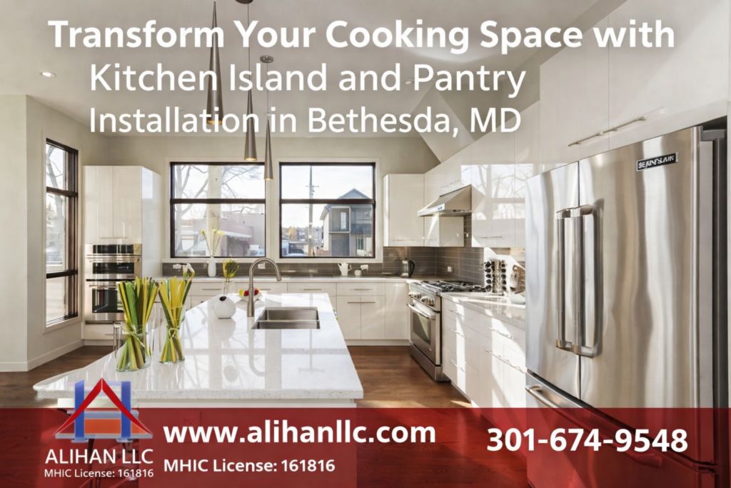 Kitchen Island and Pantry Installation in Bethesda, MD